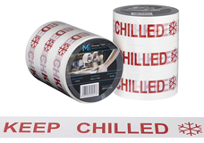 Packing Tape Keep Chilled, White/Red, 48mm x 100m x 50 Micron 1 X Roll